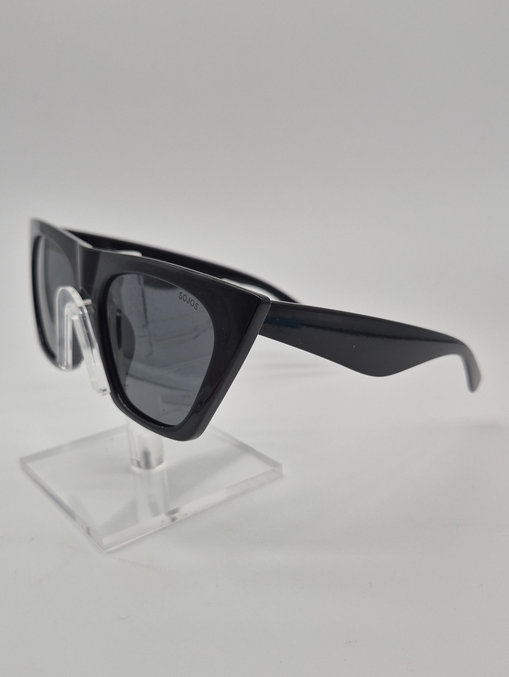 Sojos Women's Black Cat-Eye Sunglasses with Dark Lenses SJ2115